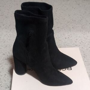 BCBGeneration Black Suede Heeled Boots